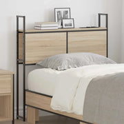 Testiera con Stazione di Carica e Storage-Testiera Multifunzionale-Testata rovere sonoma 75 cm