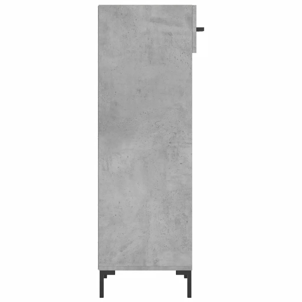 Scarpiera Grigio Cemento 30x35x105 cm in Legno Multistrato