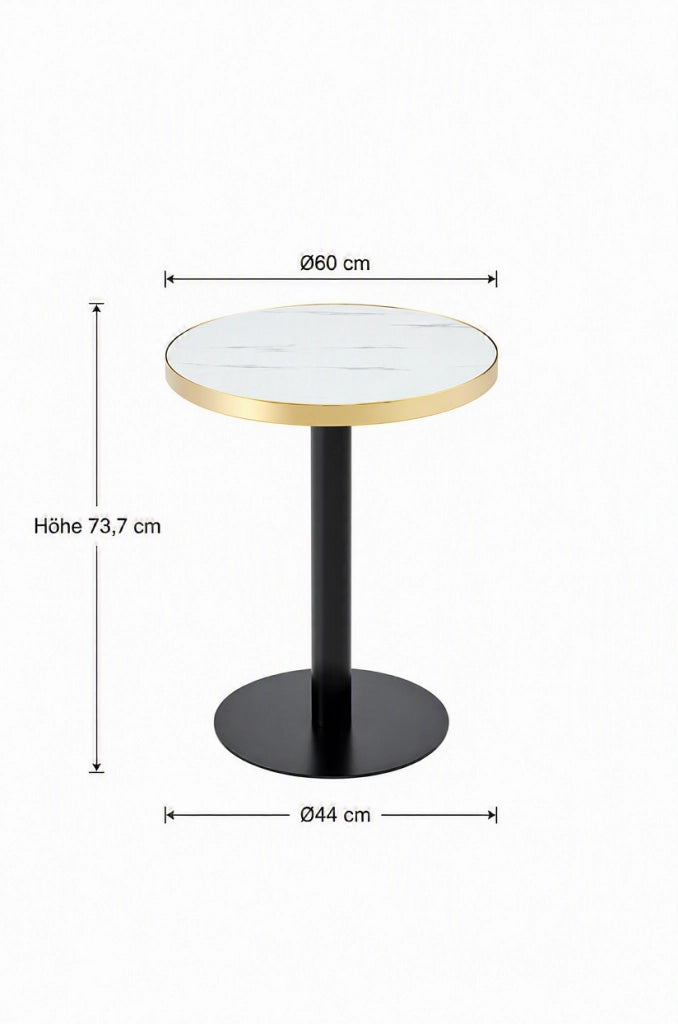 TAVOLINO Rotondo 75x71x23 cm Bianco MDF