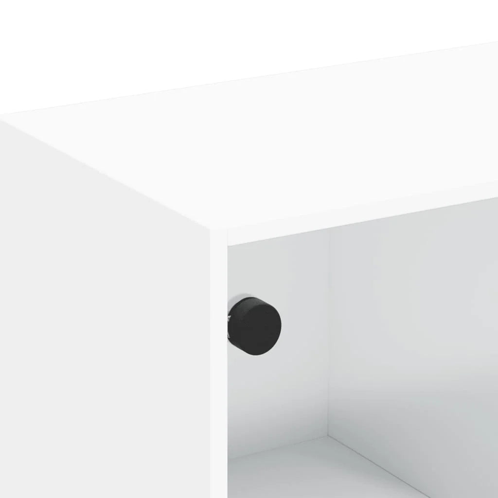 Mobile TV multimediale scaffale TV credenza mobile TV sala da pranzo soggiorno camera da letto con ante in vetro 102 x 37 x 42 cm bianco 02_0026903