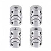Connettori flessibili in alluminio - 7mm a 7mm - Asse connettori - 19x25mm - 4 pezzi - Resistenti allo sfregamento/Corrosione - Elevata elasticità