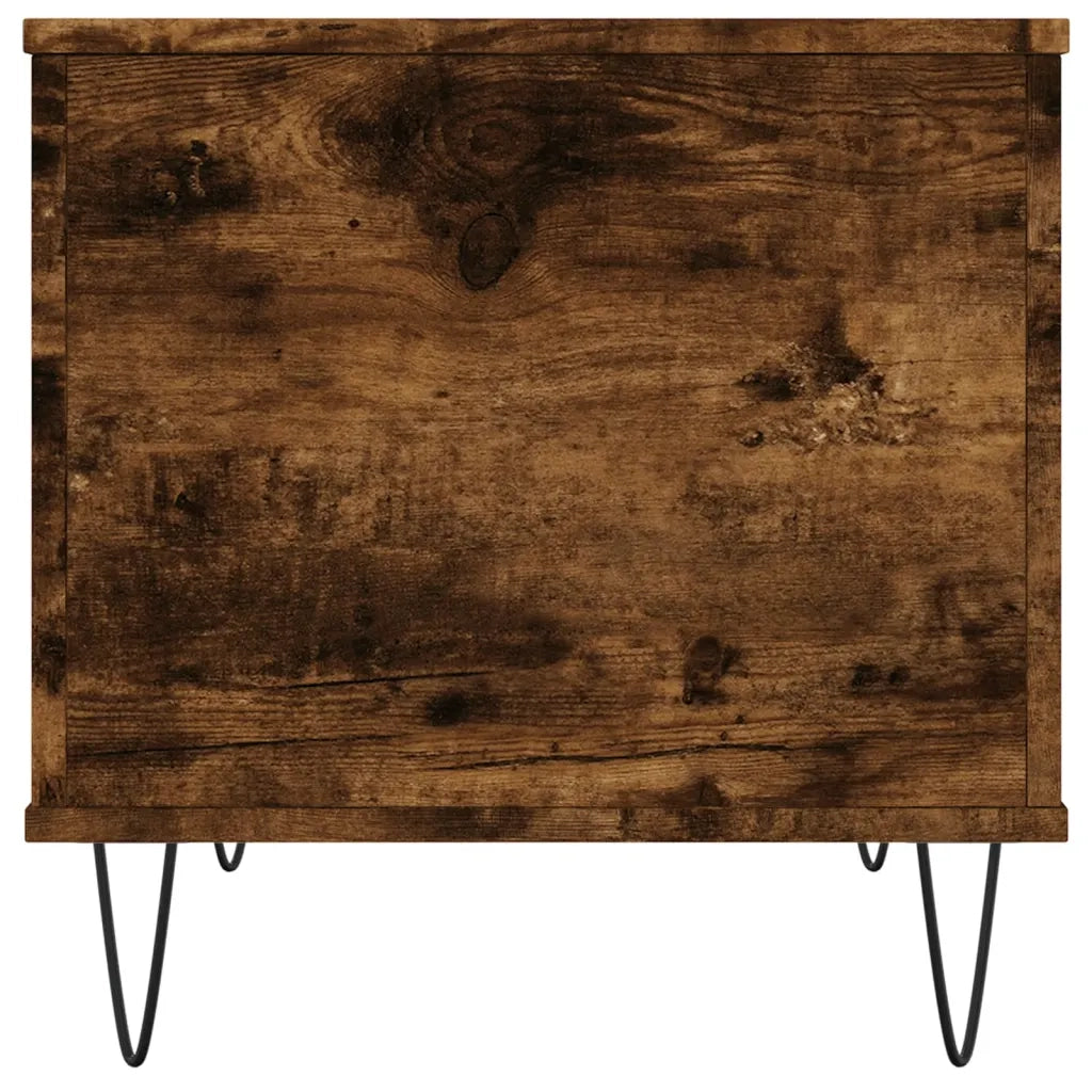 Tavolino da Salotto Rovere Fumo 60x44,5x45 cm Legno Multistrato 830953