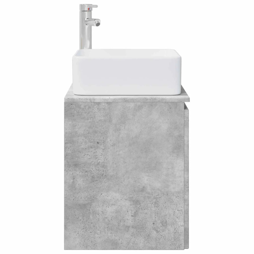 Mobile Lavabo da Parete Grigio Cemento 49,5 x 41 x 63 cm 890405