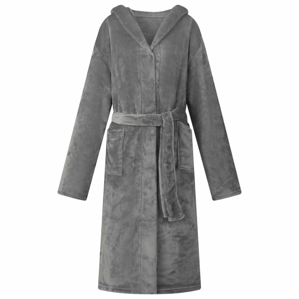 Accappatoio con Cappuccio Grigio scuro l Flanella CFW9561174