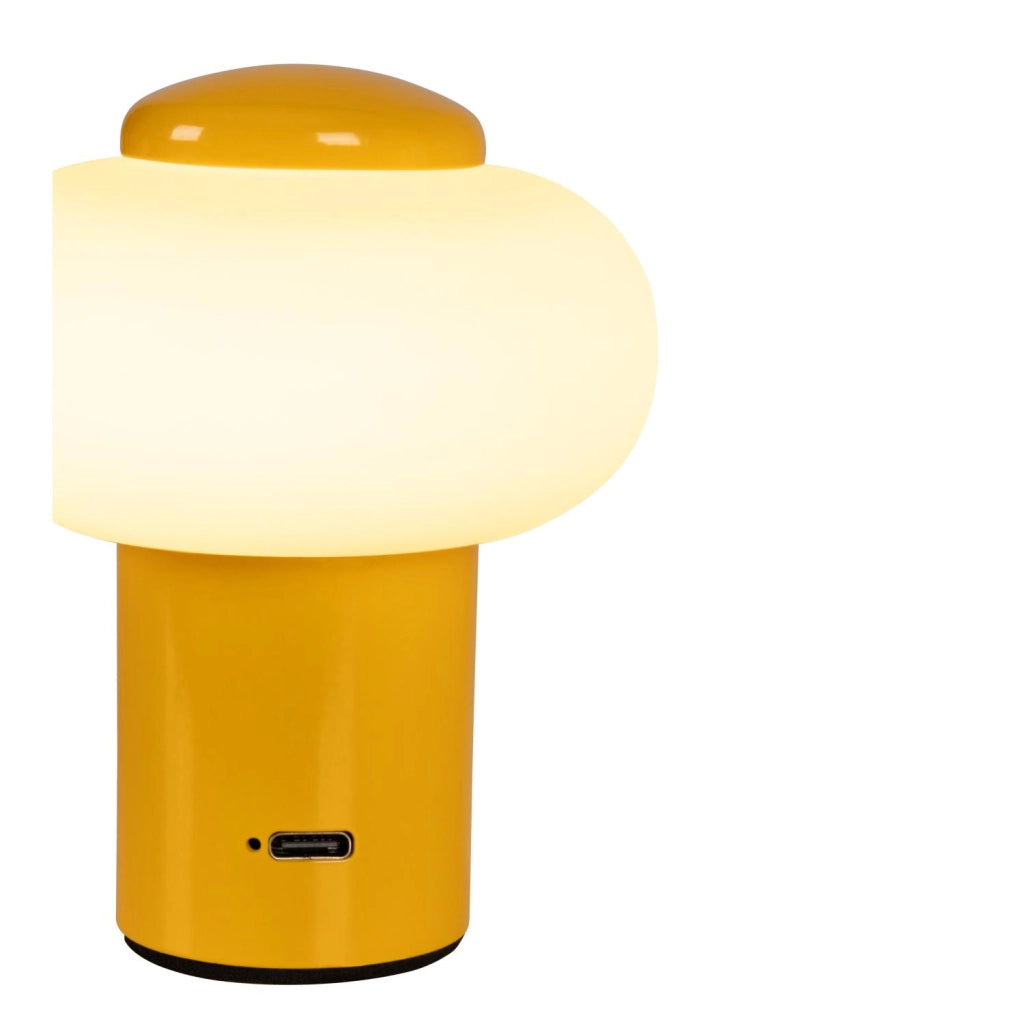 Lampada da tavolo LED senza fili GUSTAV vetro gialla Lucide