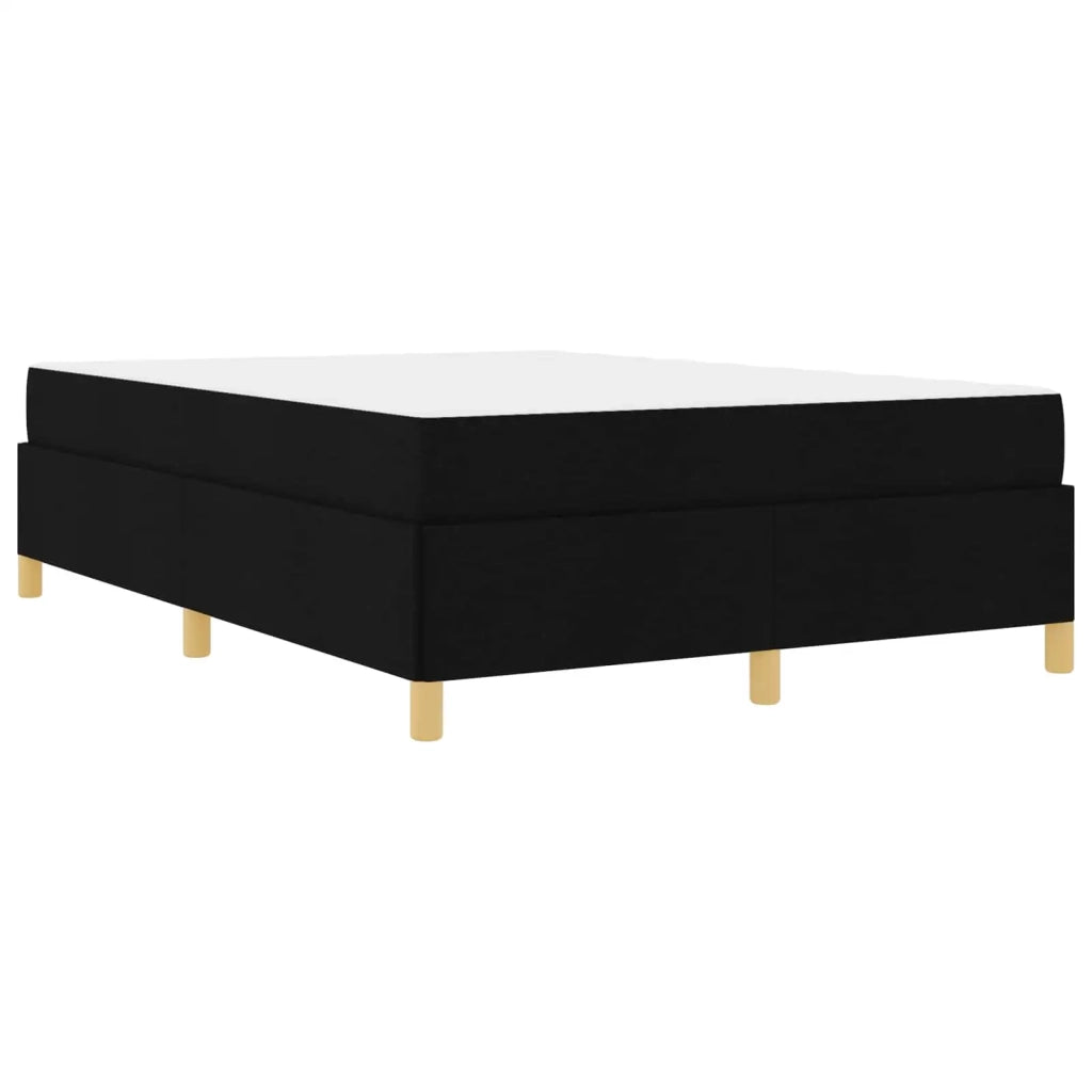 Struttura del letto con materasso Nero 140 x 200 cm Tessuto
