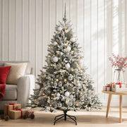 Albero di Natale artificiale con palline 120 cm 150 LED 3466137
