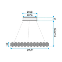 Lampada Led Ms016-cp Chrome 47cm