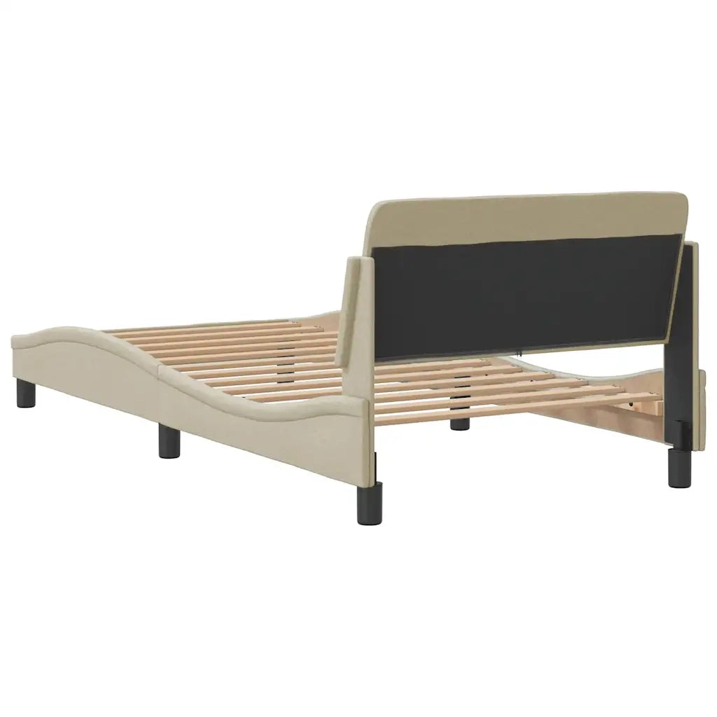 Giroletto-Struttura Letto Dover Crema 100x200 cm in Tessuto