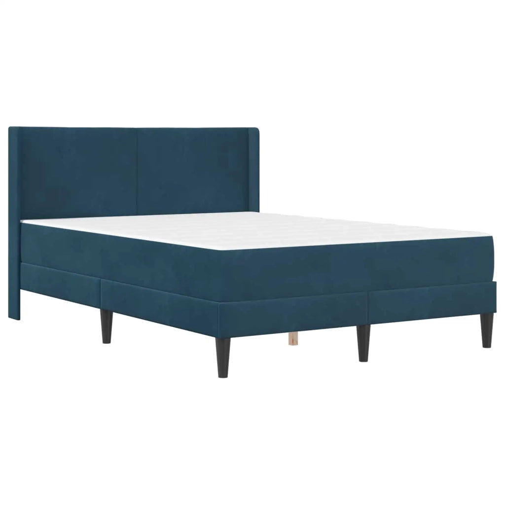 Struttura letto con materasso-Giroletto Blu 120 x 200 cm Velluto 201290