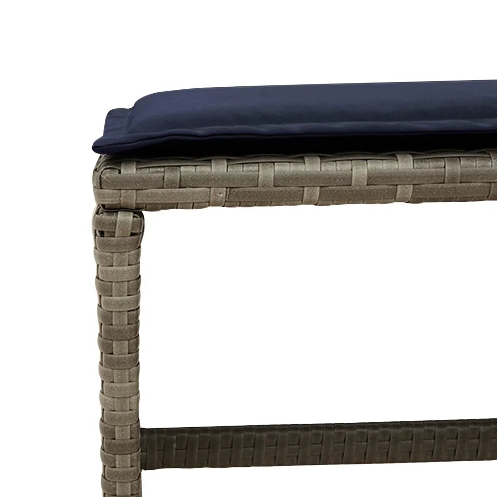 Set da pranzo da giardino da 13 pz con Cuscini in Polyrattan Grigio 3277932