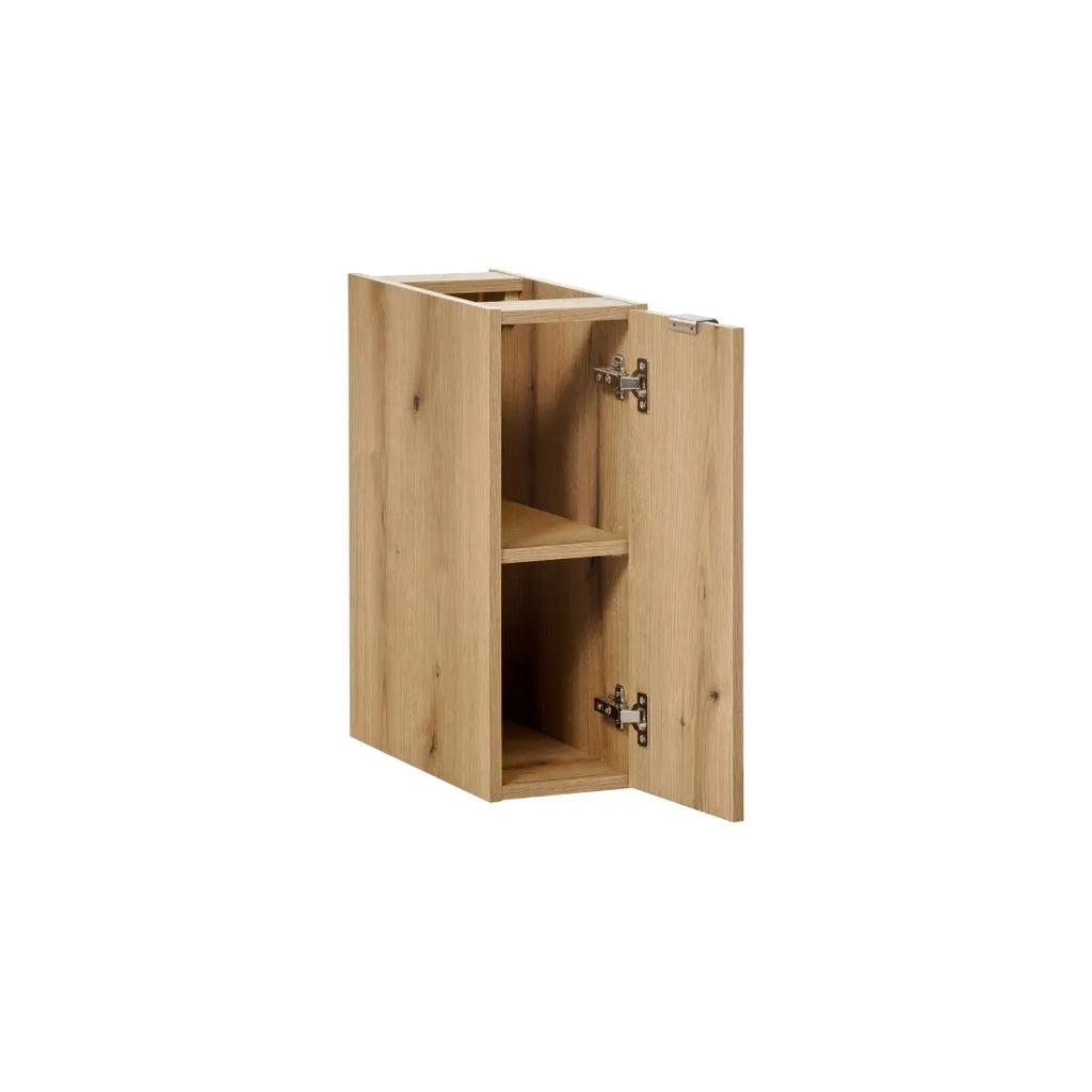 Mobiletto da bagno VANO – 1 porta – Colore quercia – L20 × P57 × H39 cm – Da appendere