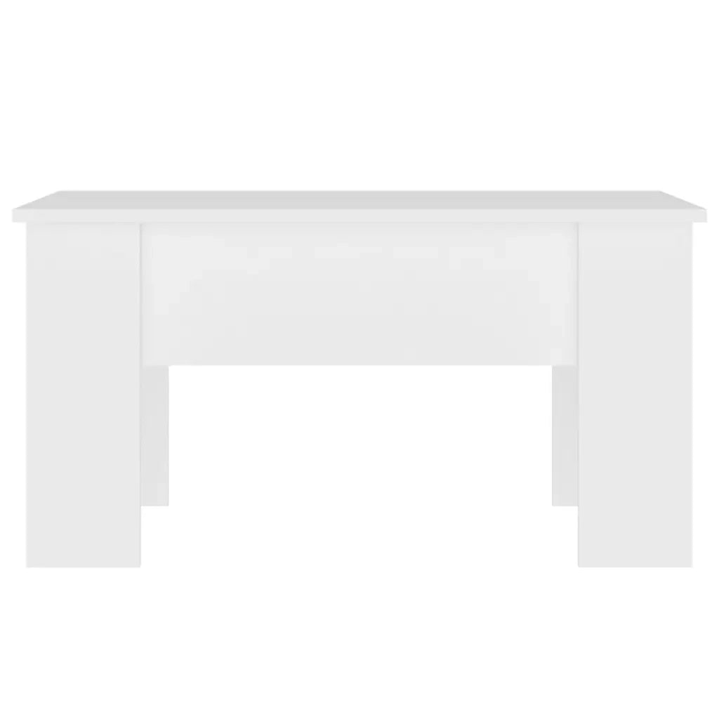 Tavolino da Salotto Bianco 79x49x41 cm in Legno Multistrato 809692