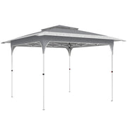 Gazebo Pieghevole 352x352x278 cm Apertura Pop Up in Tessuto Oxford Grigio Scuro