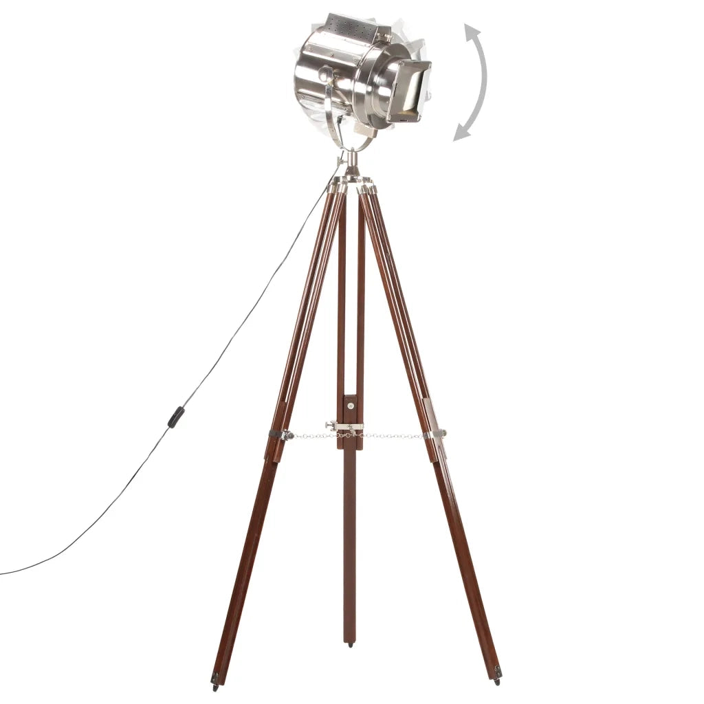 Lampada a Treppiede a Pavimento Legno Massello di Mango 180 cm cod mxl 65407
