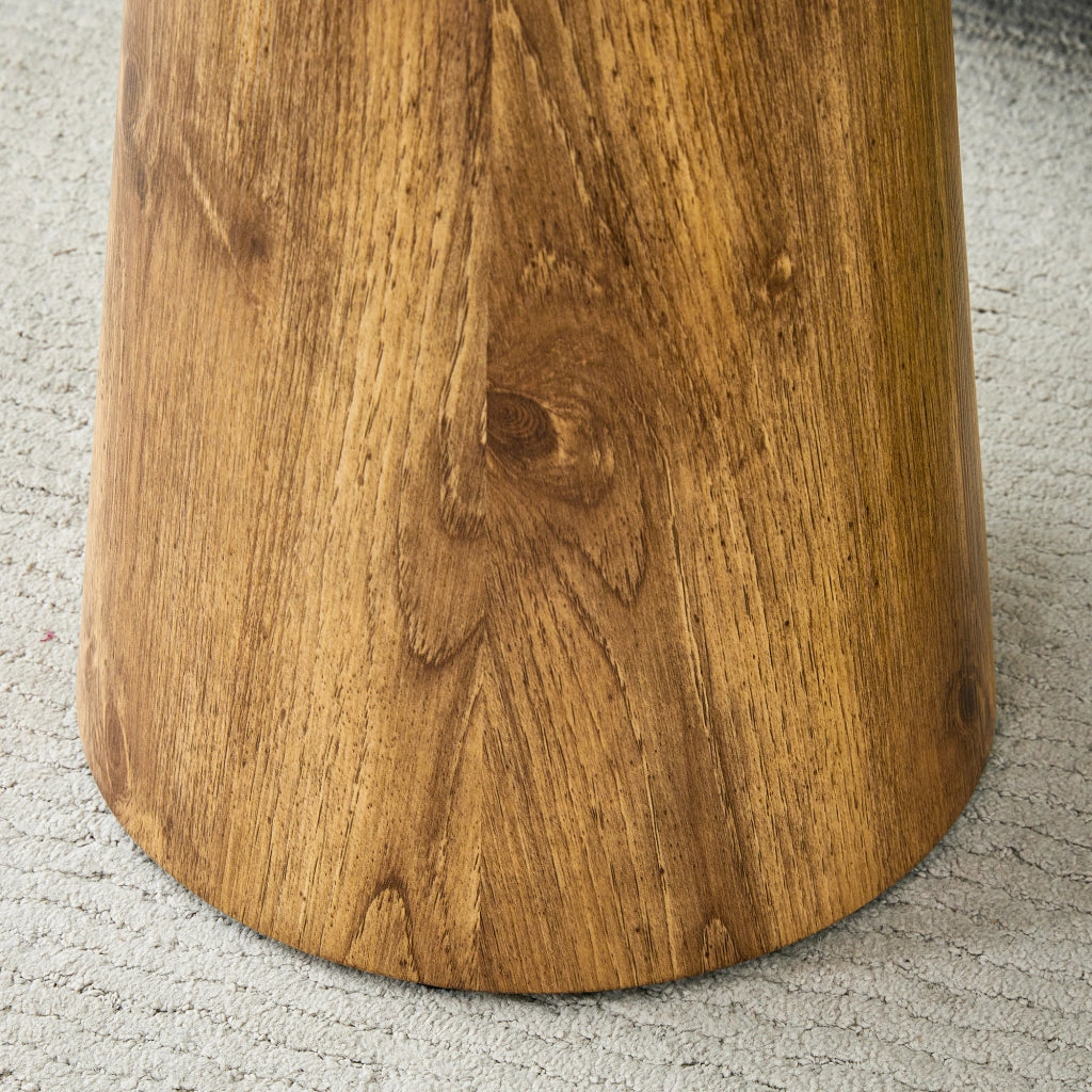 TAVOLINO ROTONDO 50 cm Effetto legno MDF