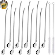 Set di riettes in acciaio inossidabile da 10 pezzi - set di riettes per spazzolino da denti - riettes riciclabili - riettes in acciaio inossidabile - spazzolino da denti con riettes - materiale sicuro e amichevole con l'ambiente