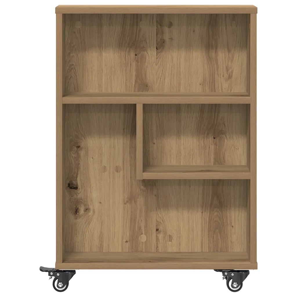 Carrello Stretto Rovere Artigianale 48x13x68 cm in Truciolato 855231