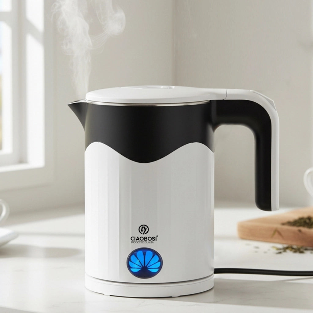 Bollitore Elettrico 1.8L 1500W in Acciaio Inox con Spegnimento Automatico Bianco / Nero Avizar