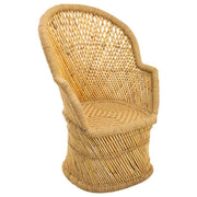 Poltroncina rotonda in bambù marrone 69x50x109h