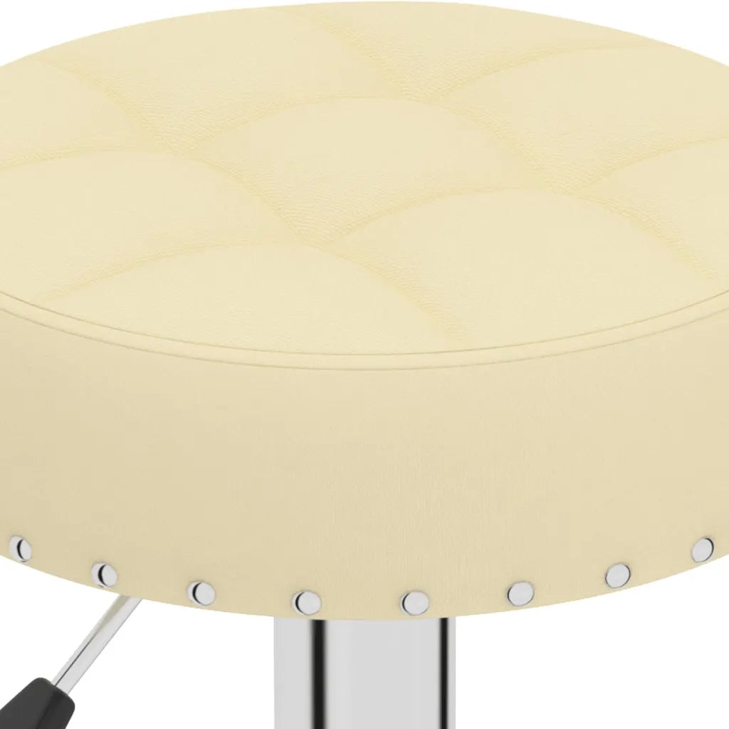 Sgabelli da Bar 2 pz Crema in Tessuto 332973