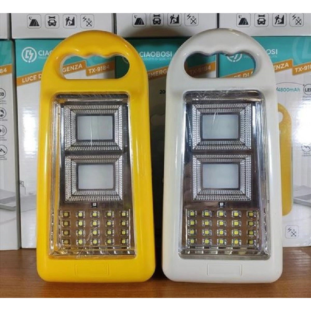 Trade Shop - Lampada Luce Di Emergenza Ricaricabile Led Usb 5v 1a Batteria Power Bank Tx-9184 -
