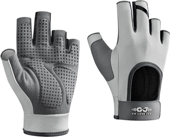 Guanti da bicicletta per donne - M - Amplitude della mano 9 cm - Lunghezza 15 cm - Guanti da fitness - Sollevamento pesi - Esercizi di bodybuilding guanti a metà dito - Guanti da sport - Stile gonfiato