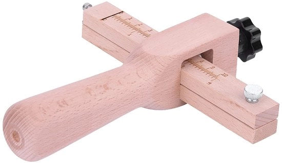 Snodo in Legno con 5 Lame - Spessore di Taglio 1.0-5.0mm - DIY Pelle - Componente in Acciaio Inox - Rasoio con Cinghia