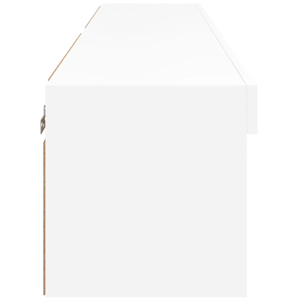 Mobile TV multimediale mensola TV credenza mobile TV per sala da pranzo soggiorno camera da letto con luci LED 2 pezzi 60 x 30 x 30 cm bianco 02_0028843