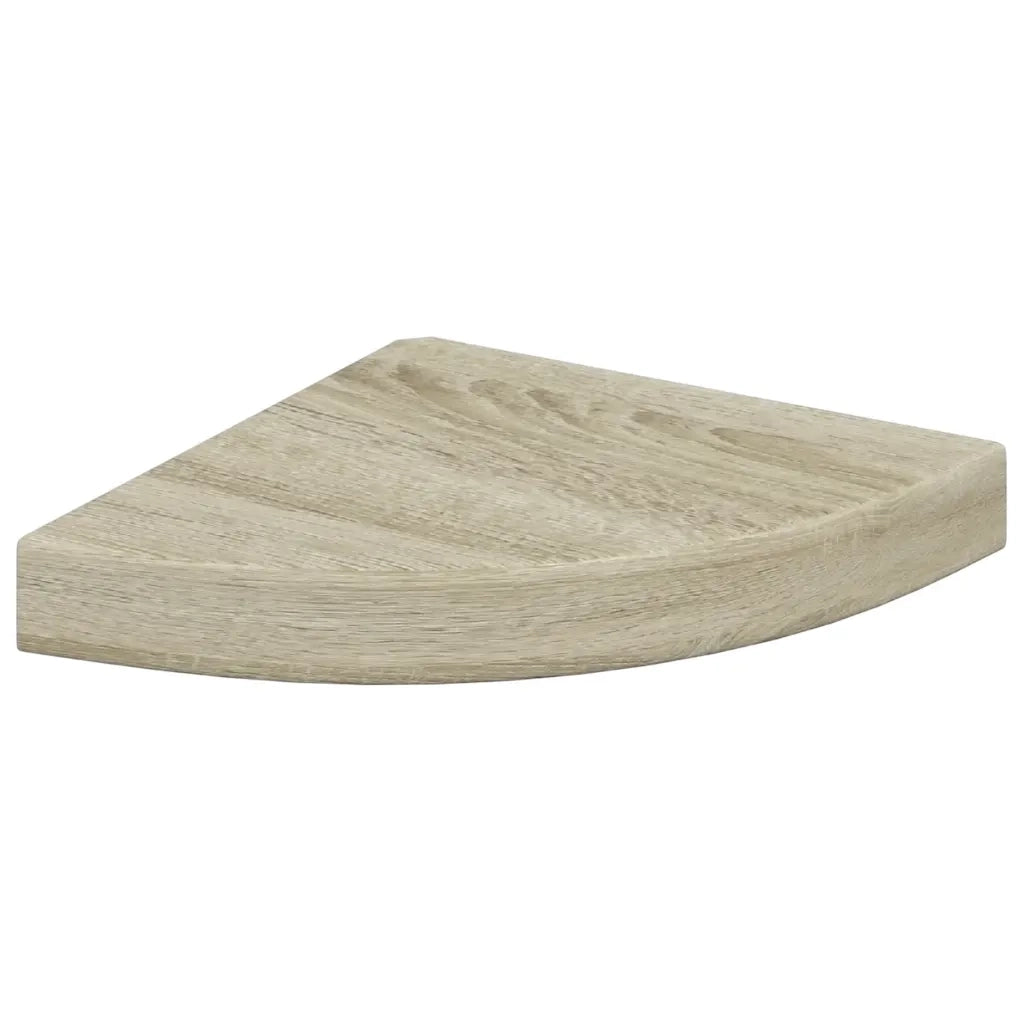 Scaffali Angolari a Parete 4 pz Rovere 25x25x3,8 cm in MDF 323906