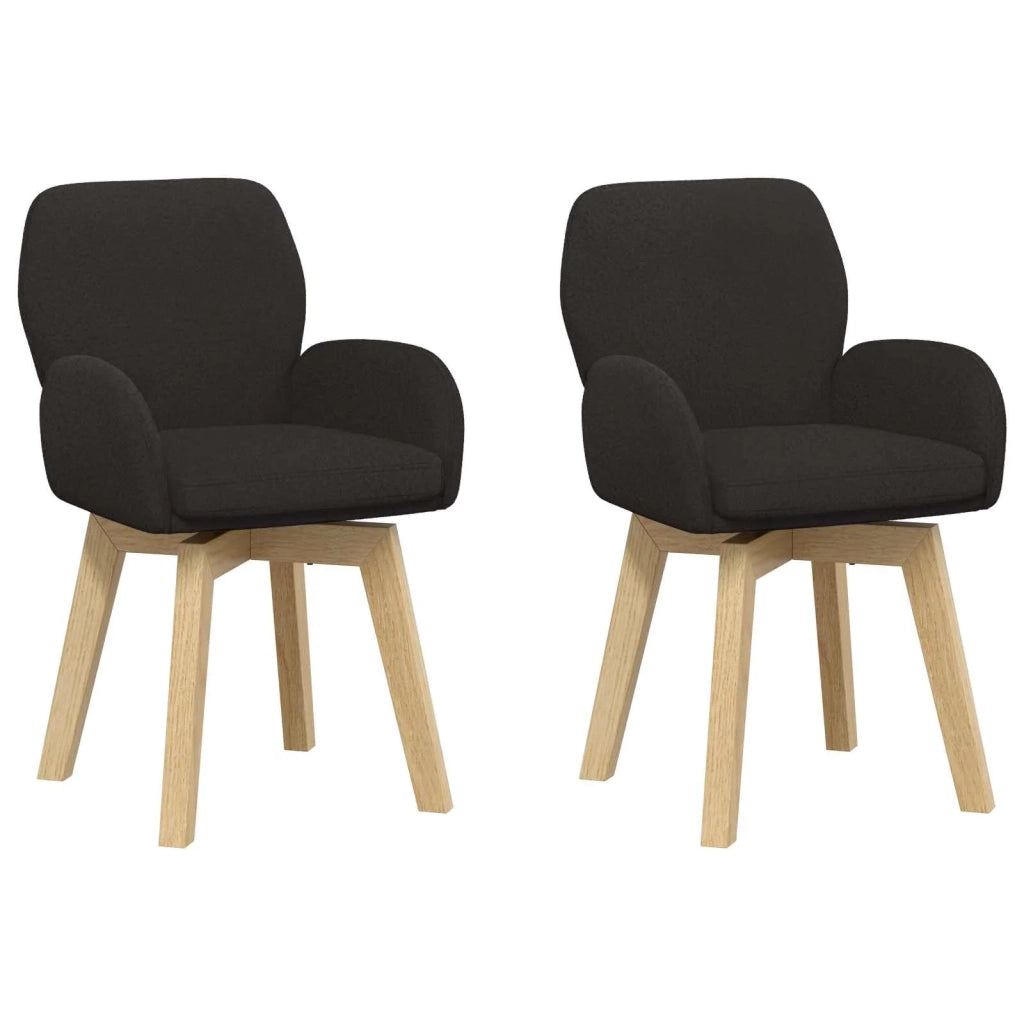 Sedie da pranzo girevoli 2 pcs Bouclé Nero 54 x 58 x 87 cm 42034334