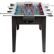 Calcetto di legno con 2 palline per casa stanza dei giochi e bar, Calciobalilla per adulti e bambini Nero-Stanza dei giochi