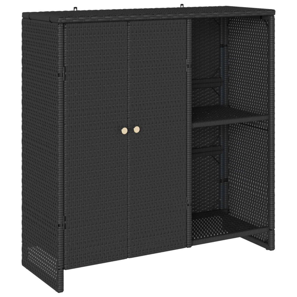 Armadio con lo scaffale con porta Nero 100 x 36 x 102 cm Rattan 4103821