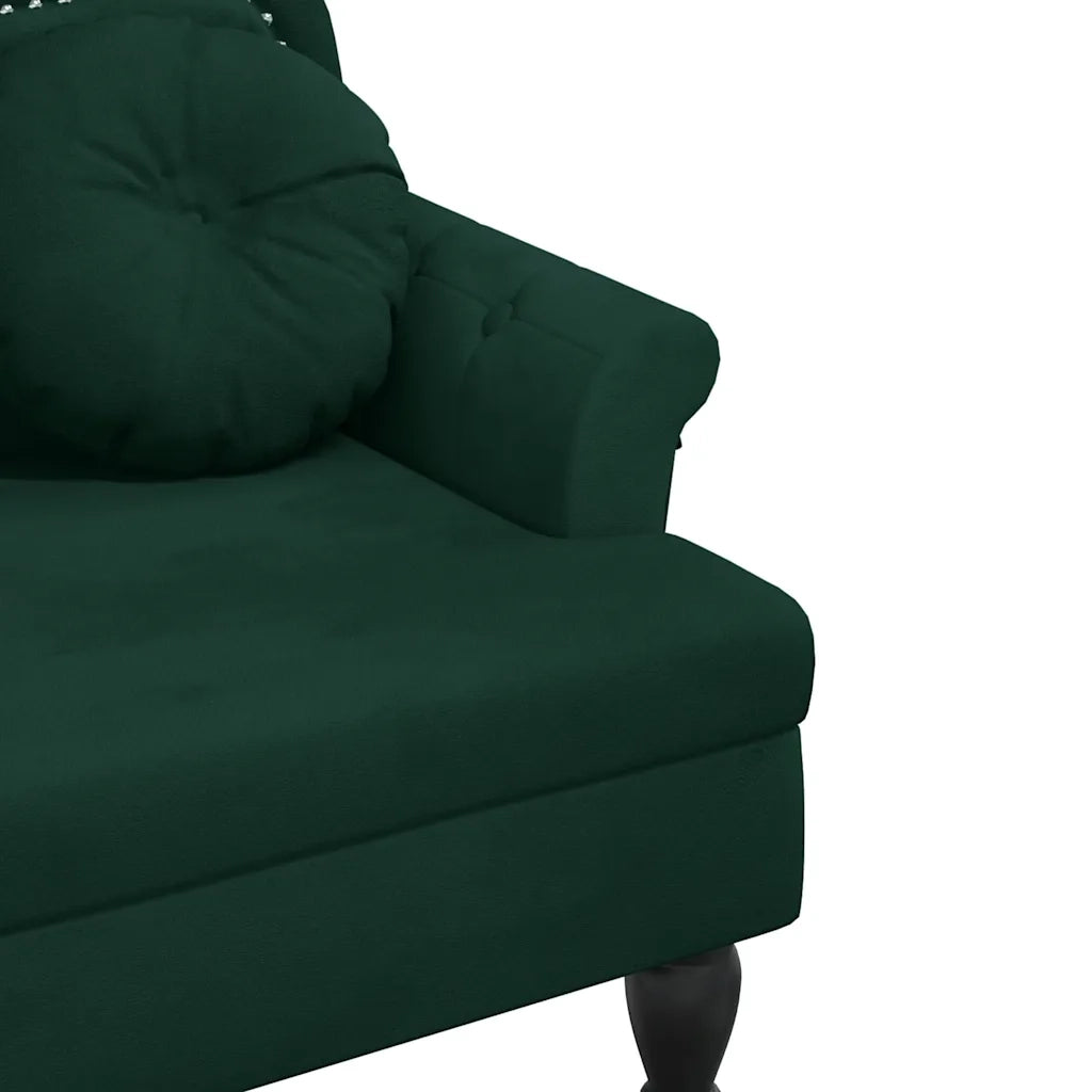 Panca con Cuscini-Sgabello-Divano Verde Scuro 120,5x65x75 cm Velluto