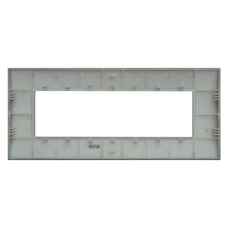 Placca Plastica Serie Venus 7P Colore Silver Compatibile Con Vimar Arke