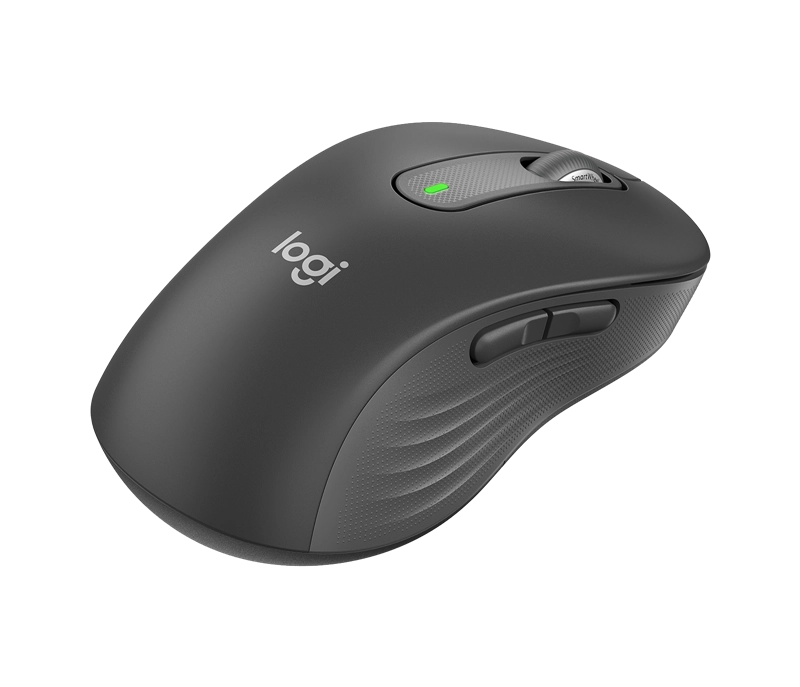 ORIGINAL Logitech Accessori per computer graphite 910-006239 Signature M650 Maus Logitech Signature M650 L Left Mouse Wireless - Per Mano Sinistra di Grandi Dimensioni, Batteria da 2 Anni, Clic Silenziosi, Tasti Laterali Personalizzabili, Bluetooth, Comp