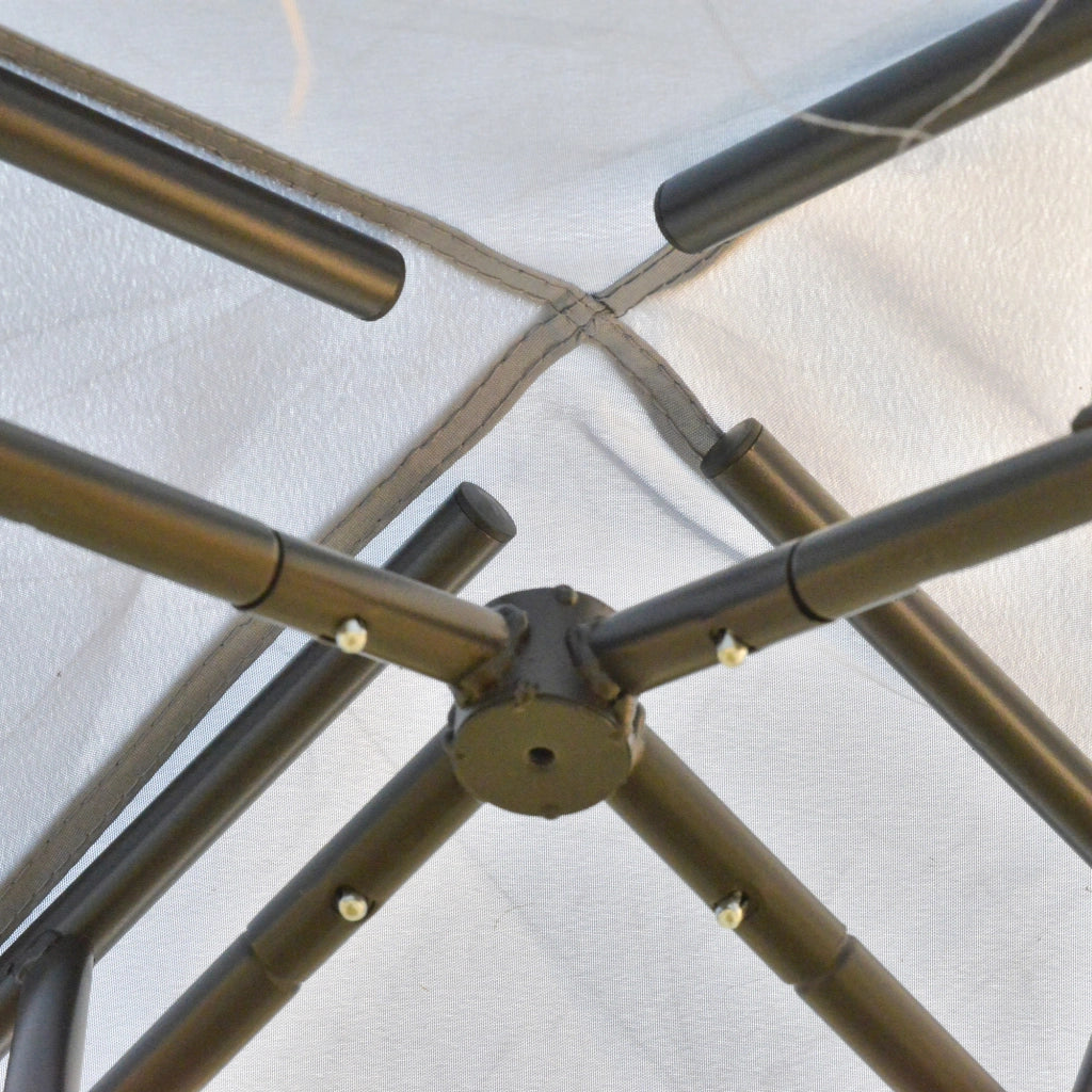 Gazebo Da Giardino – 294 x 294 Cm – Poliestere – Grigio Antracite – 4 Pareti Con Rete Antinsetti
