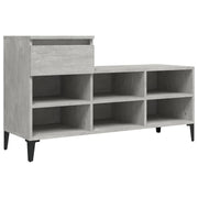 Scarpiera | Mobile per scarpe Grigio Cemento 102x36x60 cm in Legno Multistrato