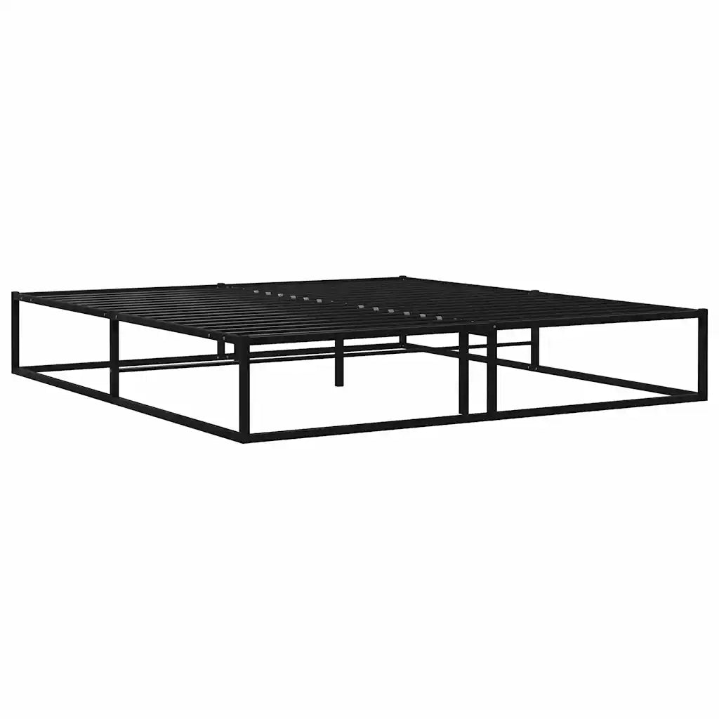 Giroletto-Struttura Letto Nero in Metallo 200x200 cm 507874