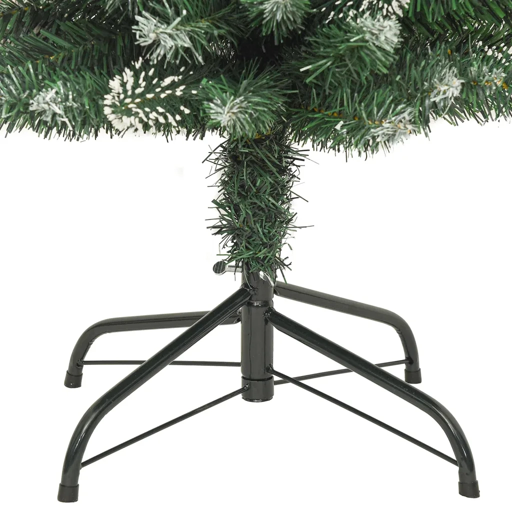 Albero di Natale Artificiale Sottile con Base-Decorazioni natalizie 120 cm PVC