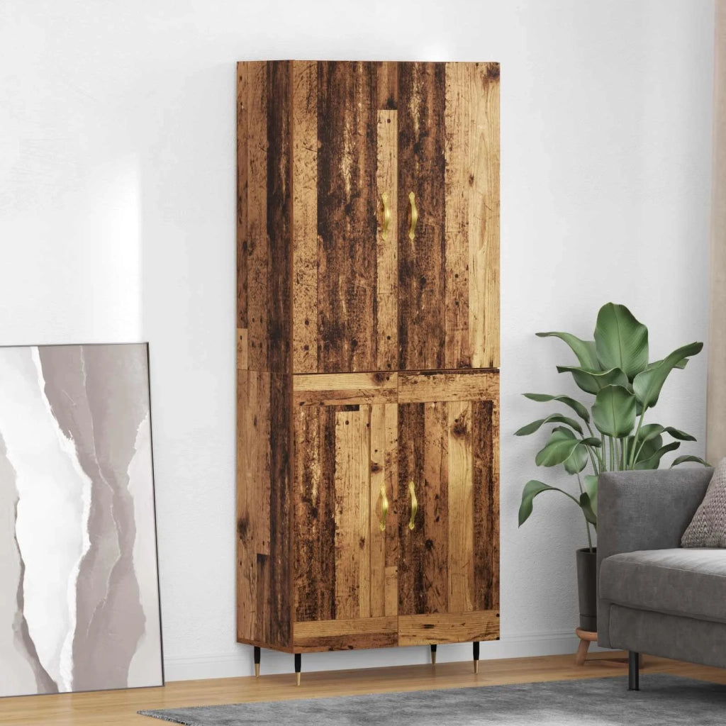 Credenza-Buffet-Armadio da cucina Legno vecchio 69,5 x 34 x 180 cm Legno multistrato 990695