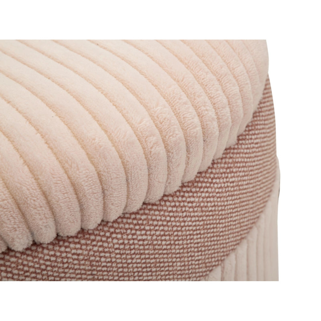 Set di 3 Pouf VKH769, Rosa, MDF, 40,5x40,5x49,5 cm
