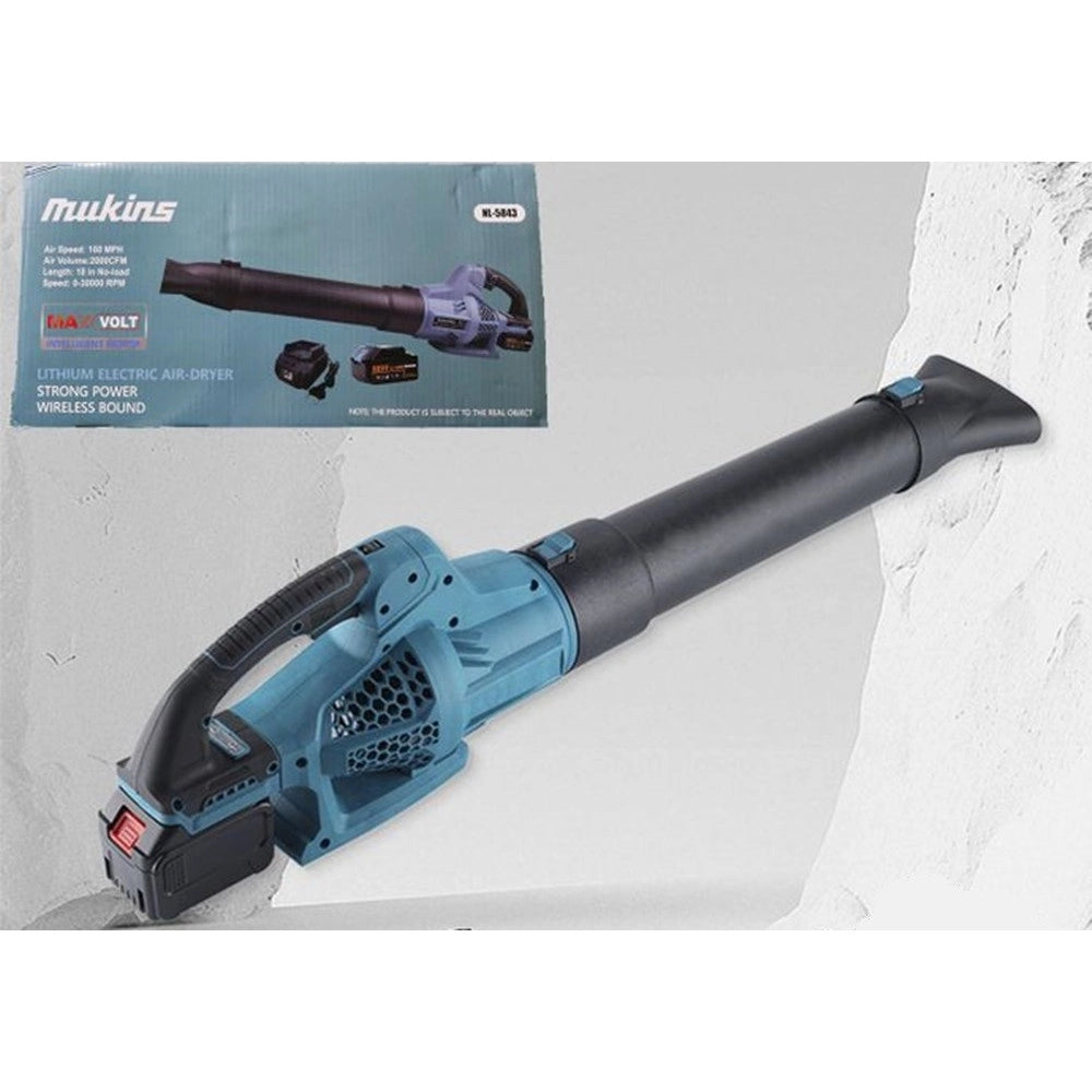 Trade Shop - Soffiatore Da Giardino Senza Fili A Batteria Nl-5843 Per Rimozione Foglie Neve Detriti -
