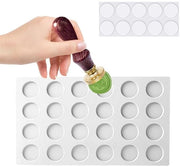 Stampo per sigillatura a silicone - Disco piatto a forma rotonda per sigillatura a cera - Scala per resina epoxy - Lavorazione manuale DIY (Bianco)