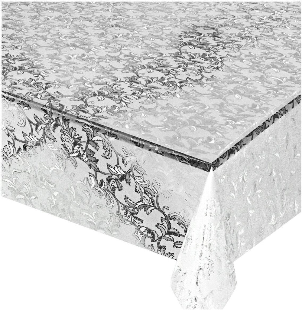Tovaglia Trasparente Antimacchia 140x600 cm Moderna Plastificata Lucida Copritavolo Pvc Dis.19
