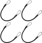 Corda bungee con ganci 4 pezzi Expander cinture di sostegno con ganci Cinture di bagaglio 43 cm manubrio in gomma Corda bungee per campeggio Bagaglio Viaggi (nero)