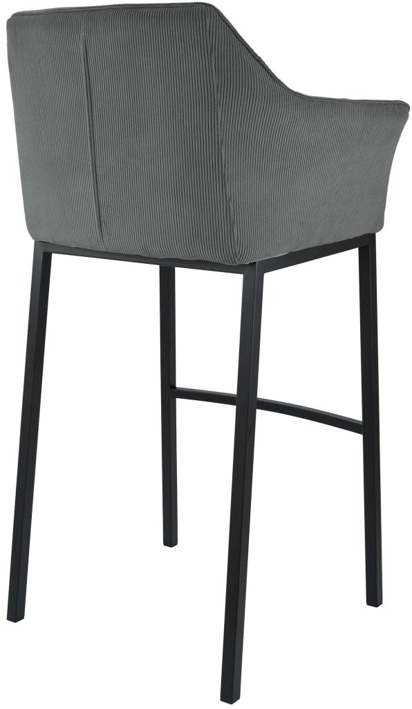 Sgabello bar Damaso B Cord con telaio a 4 piedi 4