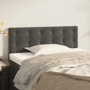 Testiera-Testata Decorativa Grigio Scuro 100x5x78/88 cm in Velluto 604960