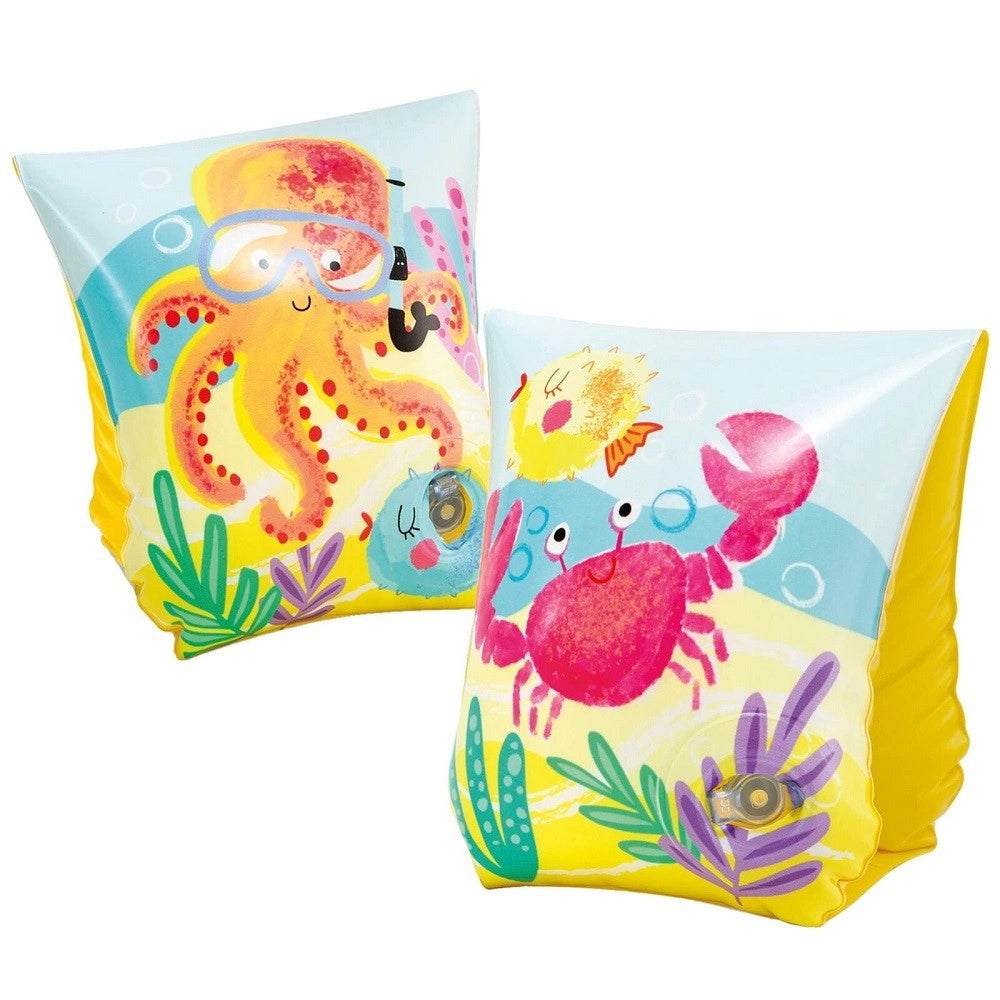 Trade Shop - Braccioli Fun Fish 23 X 15 Cm Multicolore Bambini 3 - 6 Anni Piscina Mare 58652 -