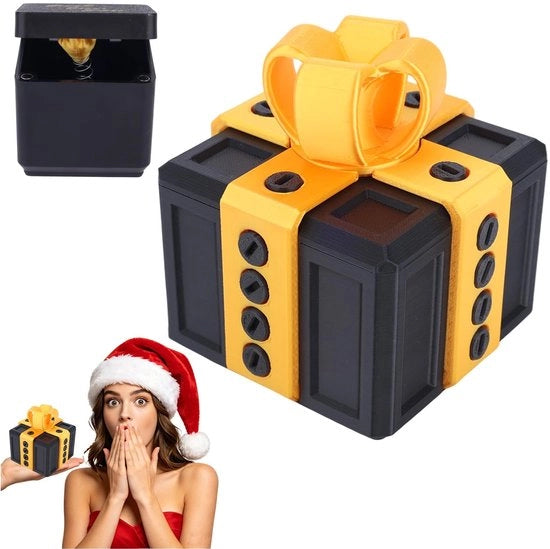 Scatola di regalo 3D - Scatola di regalo con coperchio - Scatola di regalo per feste - 8x8x9cm